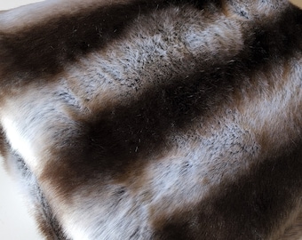 Gray chinchilla fur, silver chinchilla fur fabric, faux fur by the yard, fake fur, animal faux fur, faux fur fabric, truffle chinchilla fur