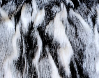 Tibetan fox fur silver, silver fox fur fabric, black fox fur, fake fur, white fox fur, animal faux fur, pewter fur fabric, faux fox fur