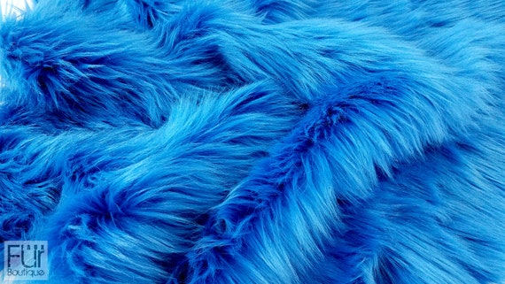 Cobalt blue faux fur 2 pile cobalt blue 