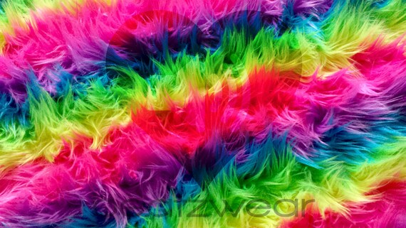 rainbow fur craft squares