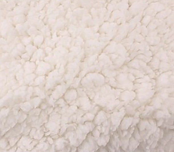 Faux Sherpa Fur Fabric / Ivory Poodle Fabric / Home Decor Fabric