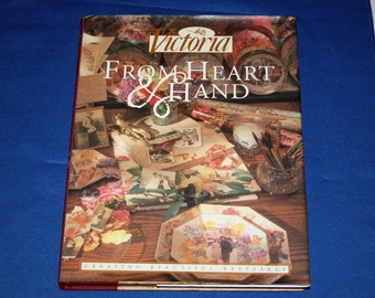 Vintage Victoria From Heart and Hand Book Home Craft Crafting How to Book Patterns Needlepoint Quilting Pattern Lampshades Projects