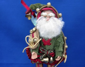 Vintage Original Mark Roberts Sleighbell Fairy Ornament 9” tall doll 51-35908 COA, Holiday Decoration Christmas Santa