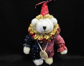 Vintage RARE Bonita Bear Gordon the Clown Original Box Tag and COA 1520 of 5000 by Applause Collectible Bears