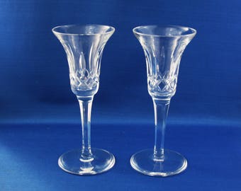 Vintage 6 1/2 inch Fluted Crystal Candlestick Holder Set of 2 candle holders Elegant Candlesticks Romantic Evening Valentines Wedding Gift