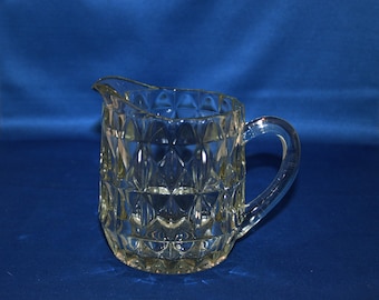 Vintage 16 oz Syrup Pitcher Jeannette Glass Co Windsor 1936-1946 Depression Glass Milk - Cream Pitcher Country Kitchen Homestead Farmhouse