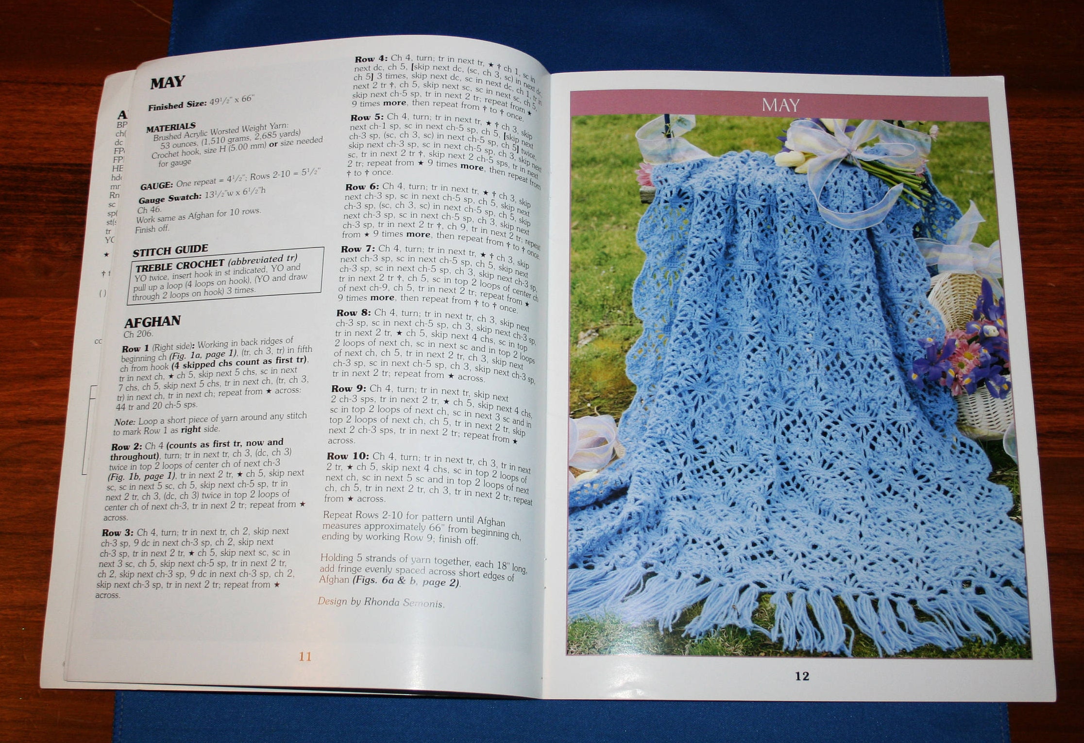A Year of Afghans Book 12 Leisure Arts Afghan Crochet Pattern Booklet
