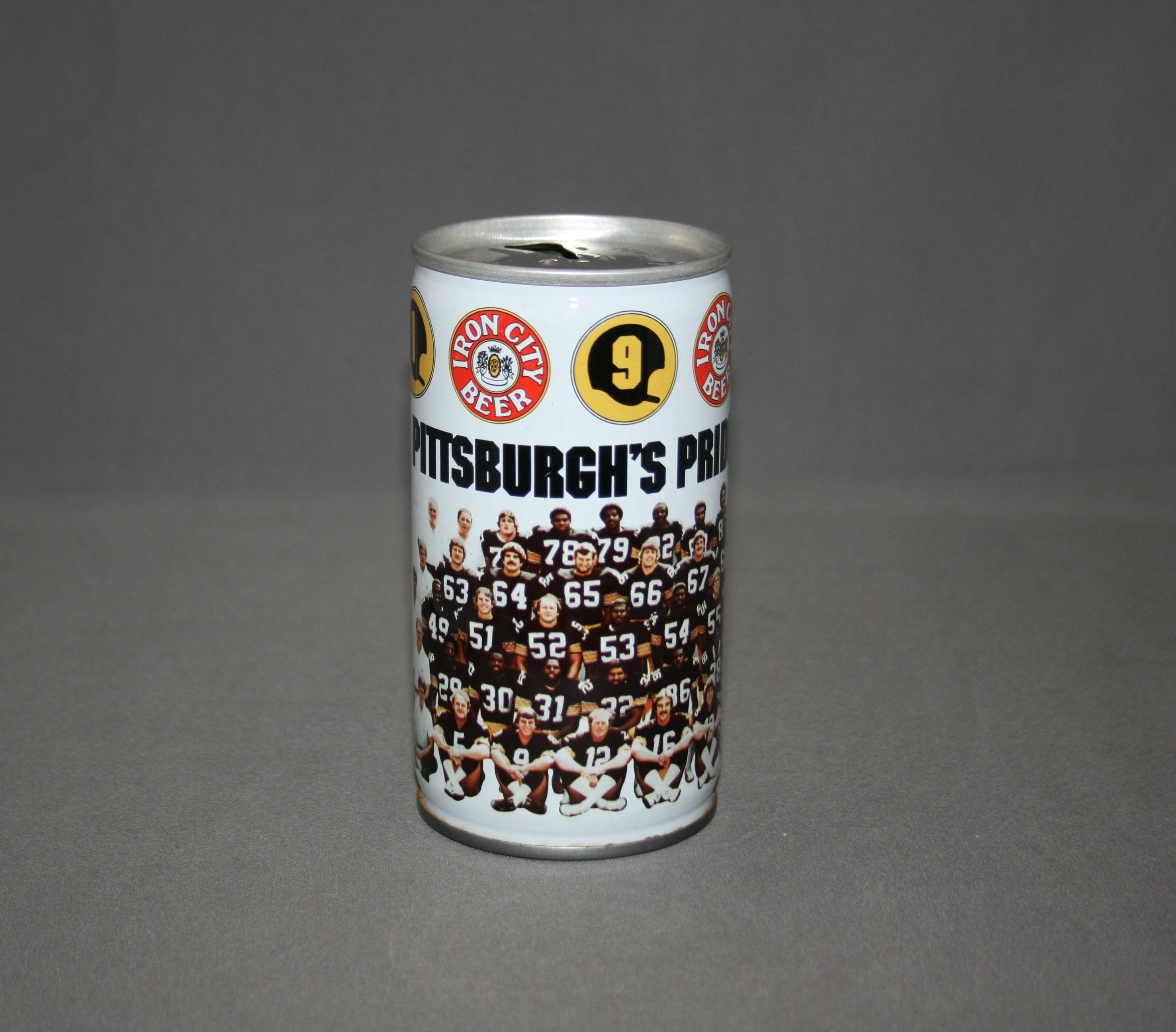 Vintage Iron City Beer Super Pittsburgh Pride Our Steelers Steel Can
