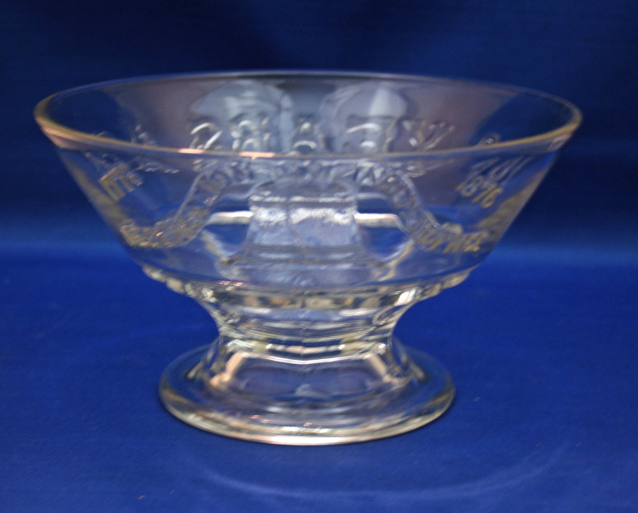 RARE Antique Adams Glass Co Liberty Bell Berry Bowl Set Made in the U.S