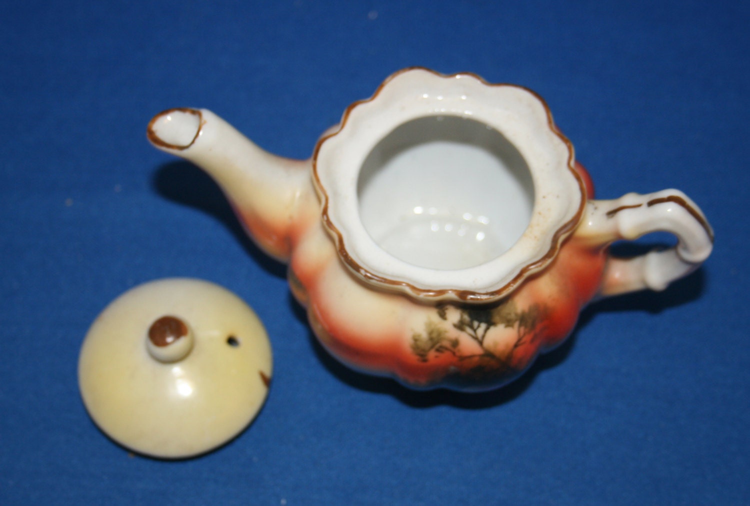 Vintage Miniature Teapot Hand Painted Porcelain Tea Pot Made in Japan