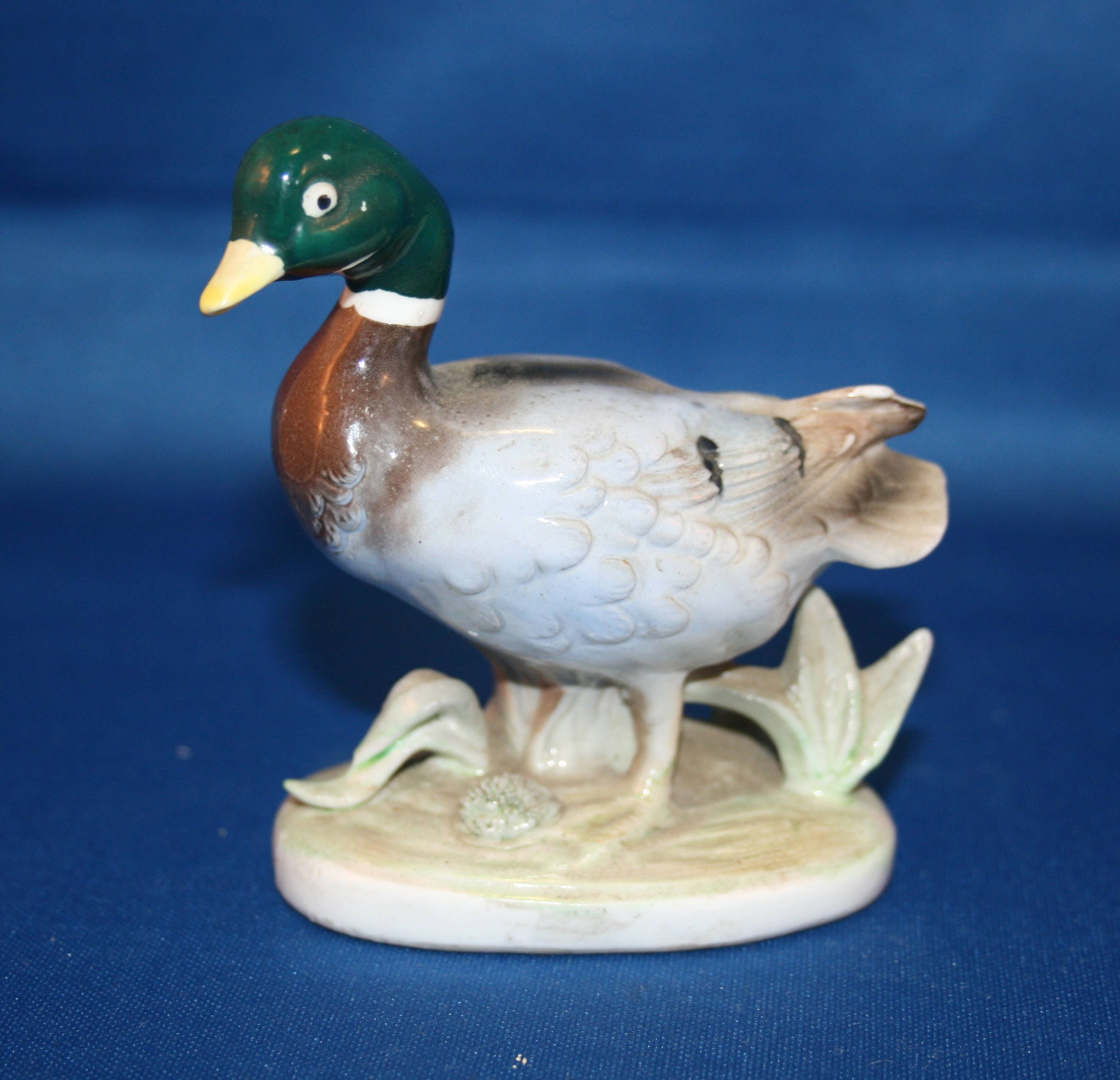 Vintage Mallard Drake Duck Figurine, Porcelain, Collectible Wild Duck