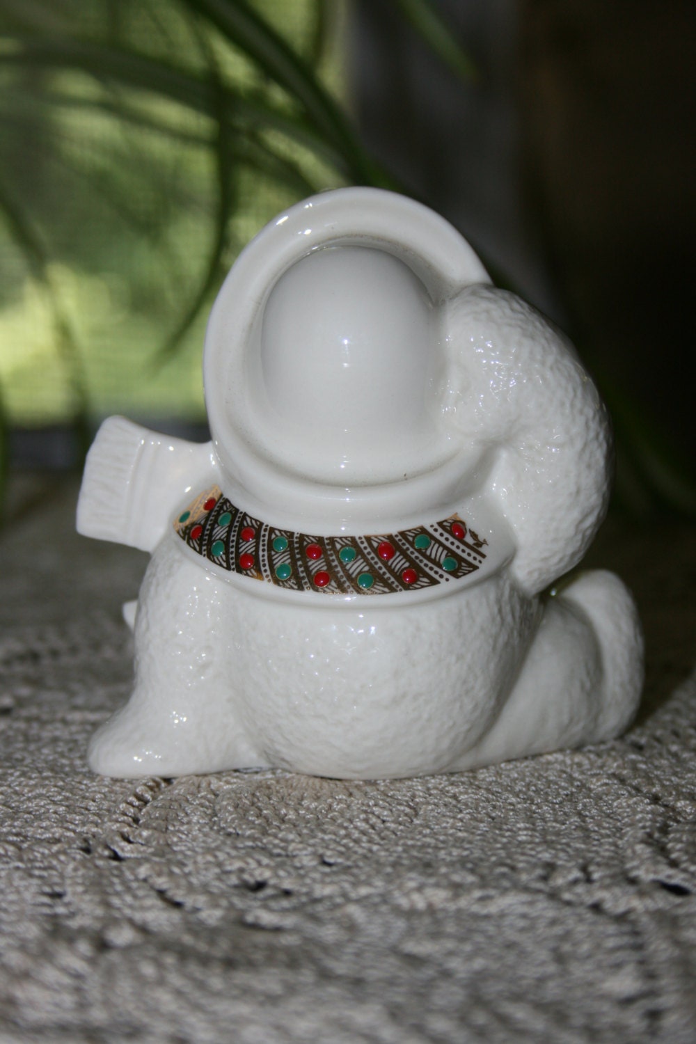 Vintage LENOX China Snowman Jewels of Christmas Holly Snow