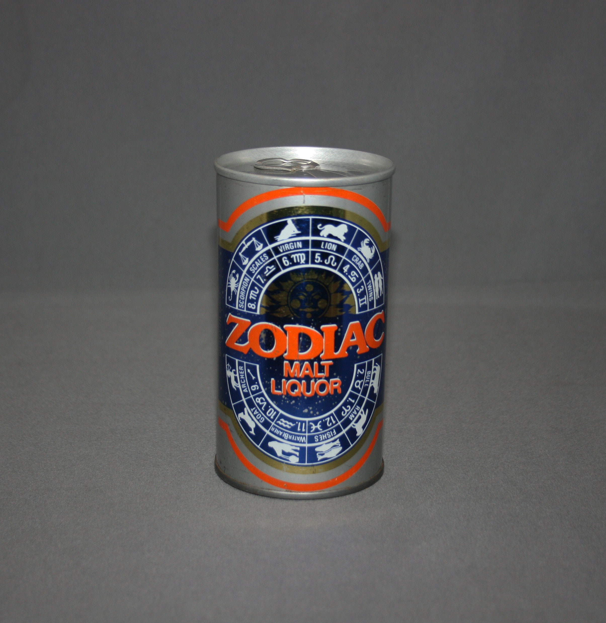 Vintage ZODIAC Malt Liquor Beer Steel Can Pull Tab Unopened & Empty
