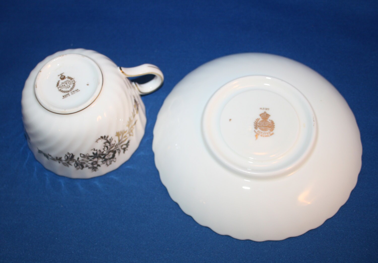 Vintage Minton Marlow Teacup and Saucer Made in England Porcelain Tea