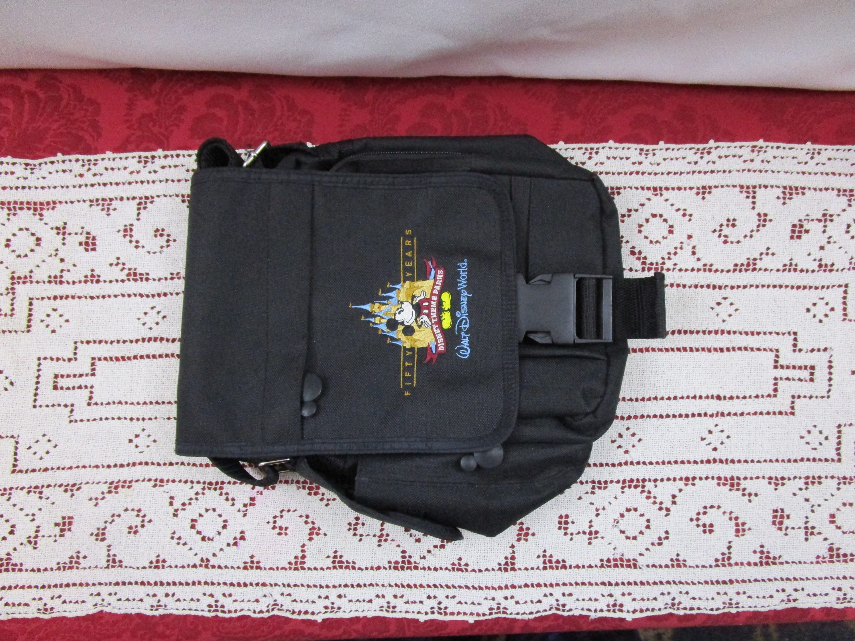 Vintage Walt Disney World Canvas Mickey Mouse Adjustable Crossbody