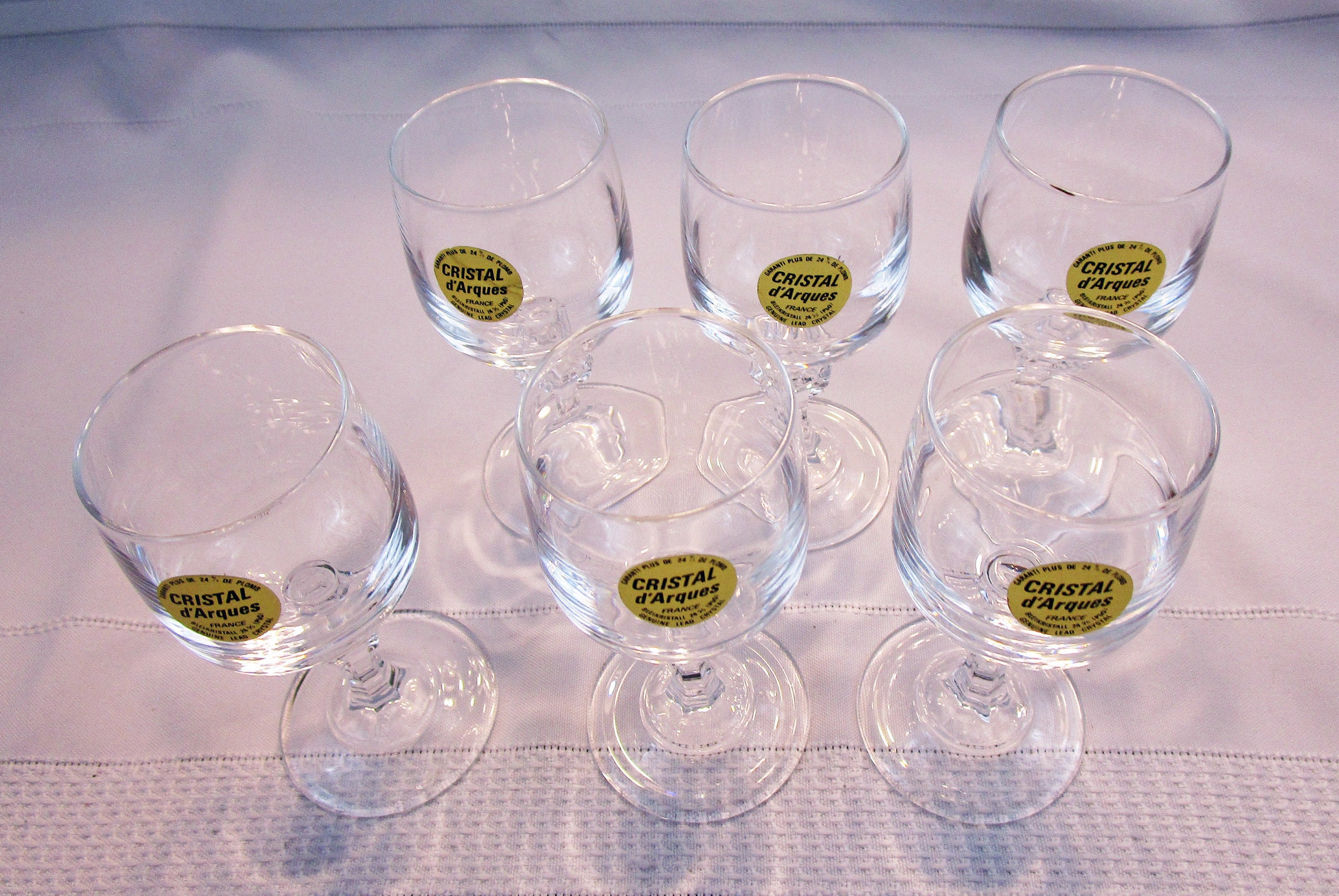 Vintage Cordial Glasses Boxed Set of 6 Paris Royal Crystal Cordial