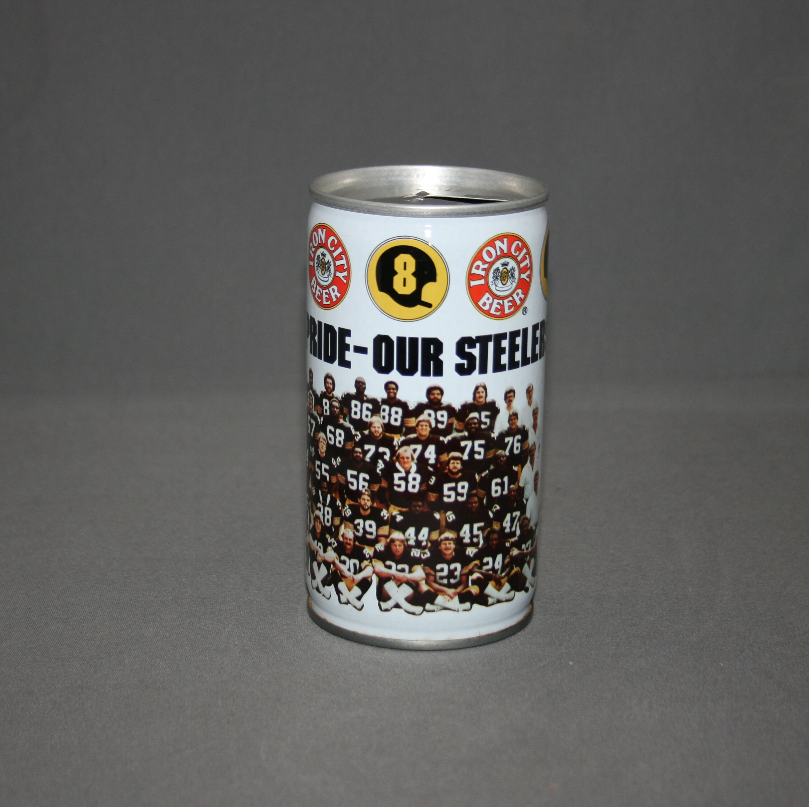 Vintage Iron City Beer Super Pittsburgh Pride Our Steelers Steel Can