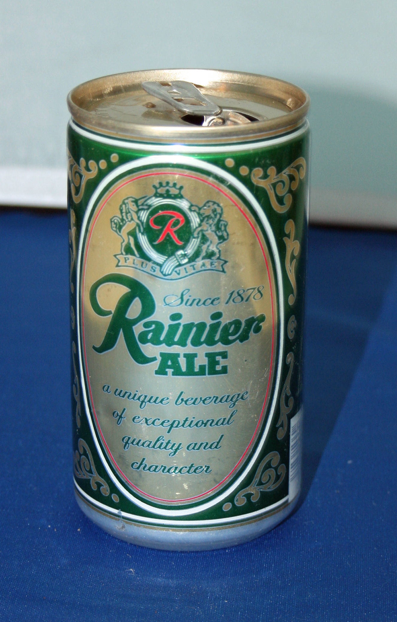 Vintage Rainier Ale Beer Can Opened Safety Tab 12 Oz Rainier Brewing Co