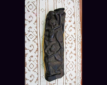 Vintage Hand Carved Ebony Tree of Life Relief Carving, African Folk Art Sculpture, Tribal Carving, Makonde, Made in Tanzania