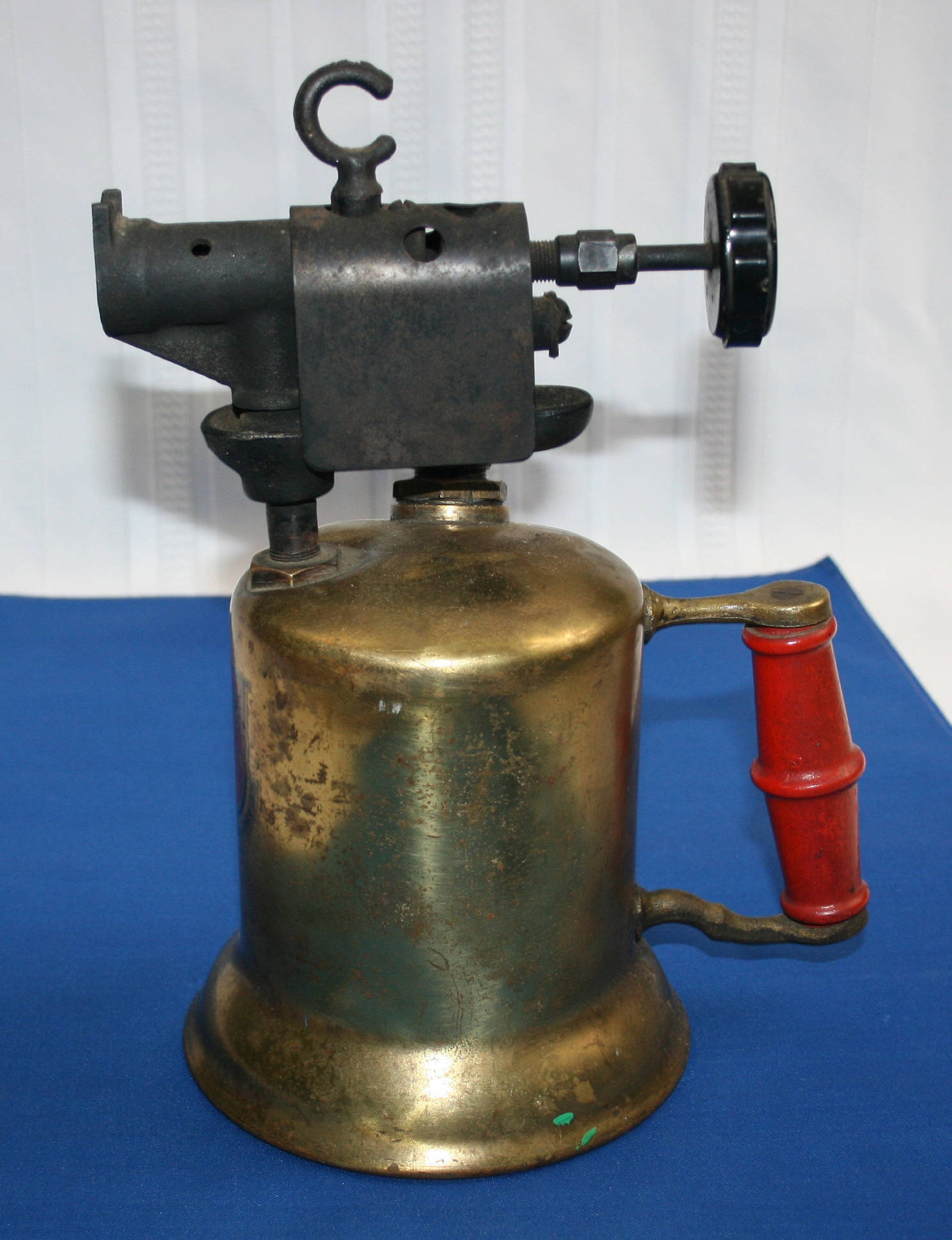 Vintage Turner Brass Works model 30AT Blow Torch with Label and Heat Shield Collectible