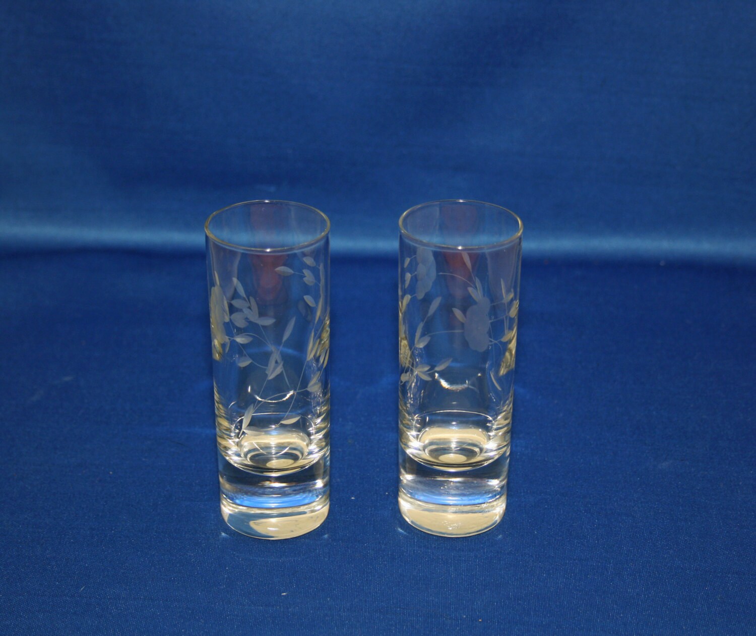 Vintage Unused set of 2 Princess House Heritage Crystal Tall Shot Glass ...