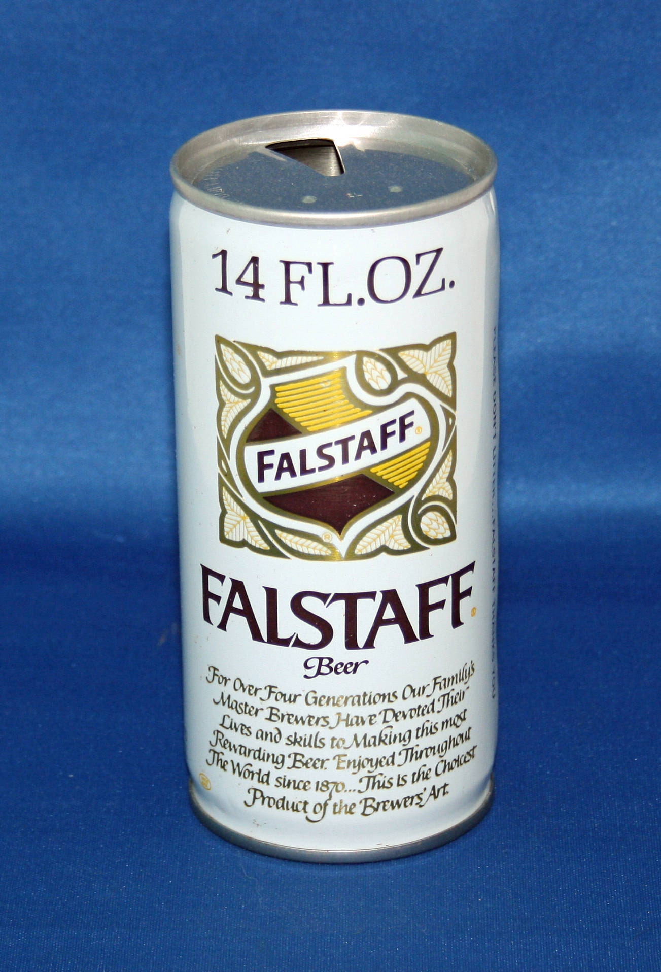Vintage Falstaff Beer Beer Can Pull Tab Steel Can 14 Oz Opened Empty