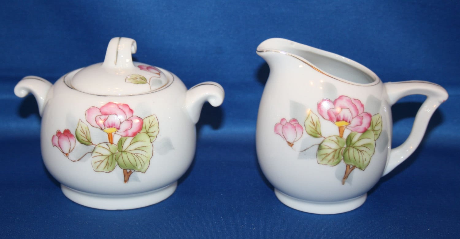 Vintage Teapot Set Coffee Pot Occupied Japan Porcelain Ucagco UGC