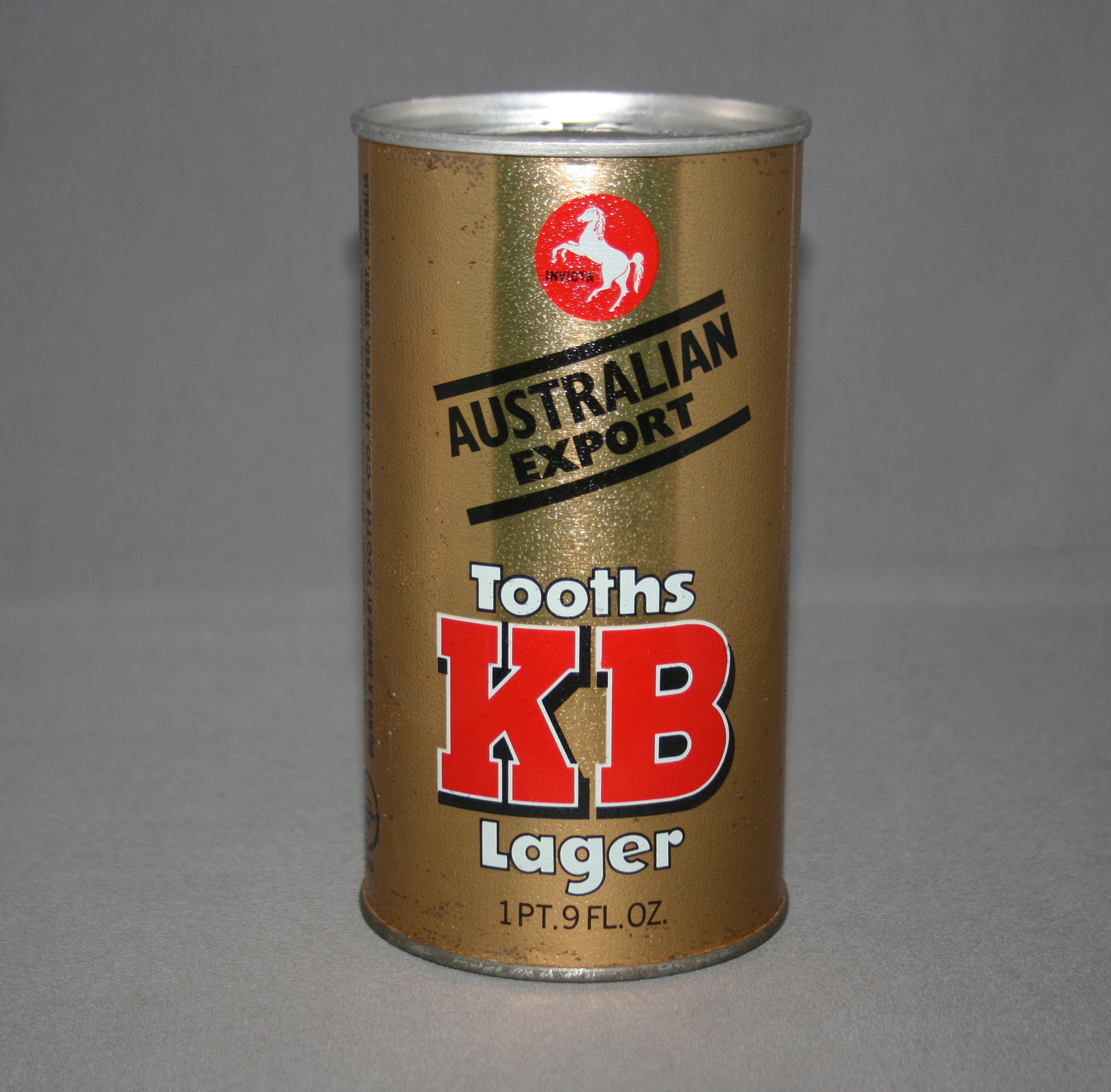 Vintage Tooths KB Lager Australian Export Steel Can Pull Tab Opened