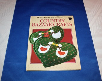 Country Bazaar Crafts Book by BHG Craft Projects and Patterns Folk Art Pattern Crochet Needlepoint Sewing Christmas Halloween Easter Crafts