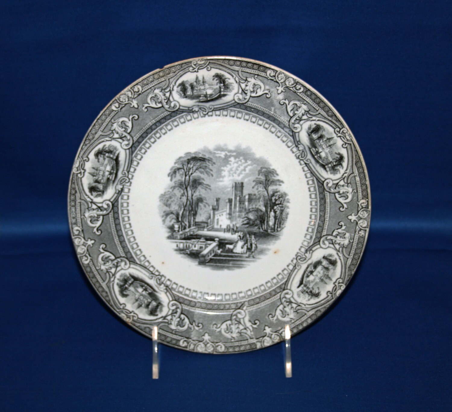 Antique Wedgwood & Co Plate Corinthia Pattern Earthenware Luncheon