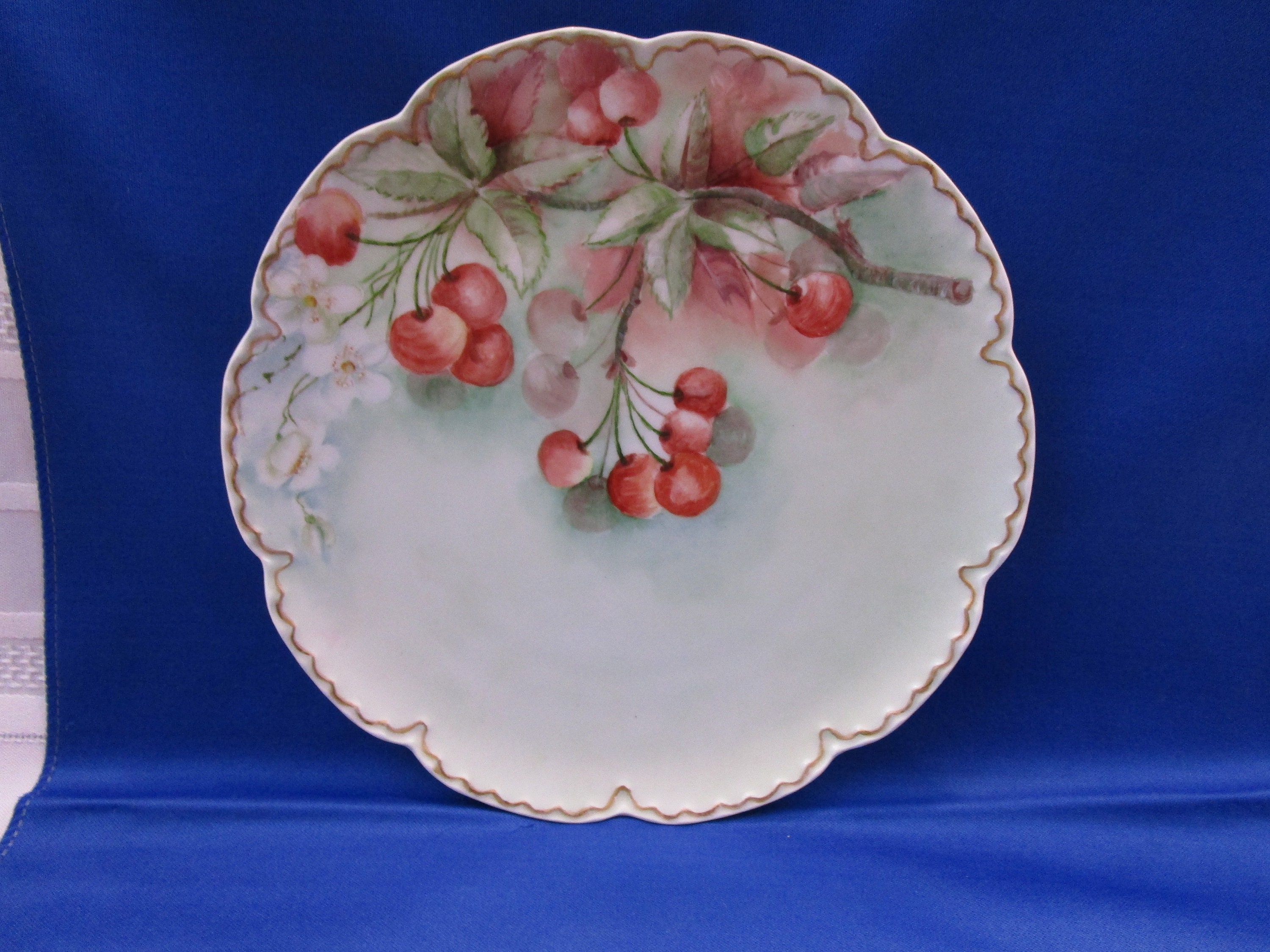 Antigua placa de gabinete haviland pintada a mano de ramita de | Etsy