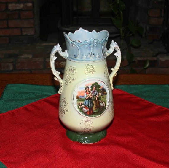 Antique Vase A G Harley Jones Royal Vienna H J England Etsy