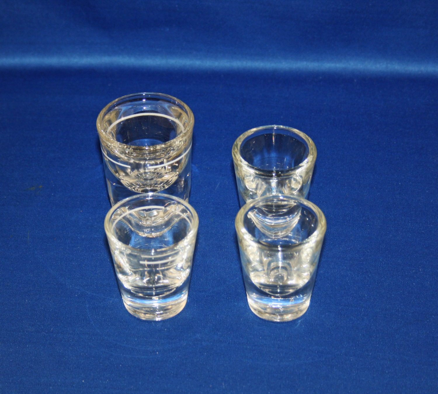 Vintage Signed Libbey Shot Glass 3 23 1 ounce & 1 11 2 ounce group of