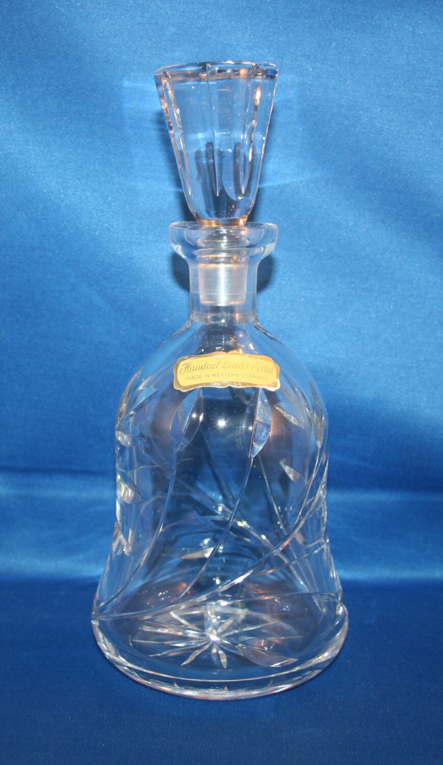 Vintage Crystal Liquor Brandy Decanter Whiskey Scotch Made in Western