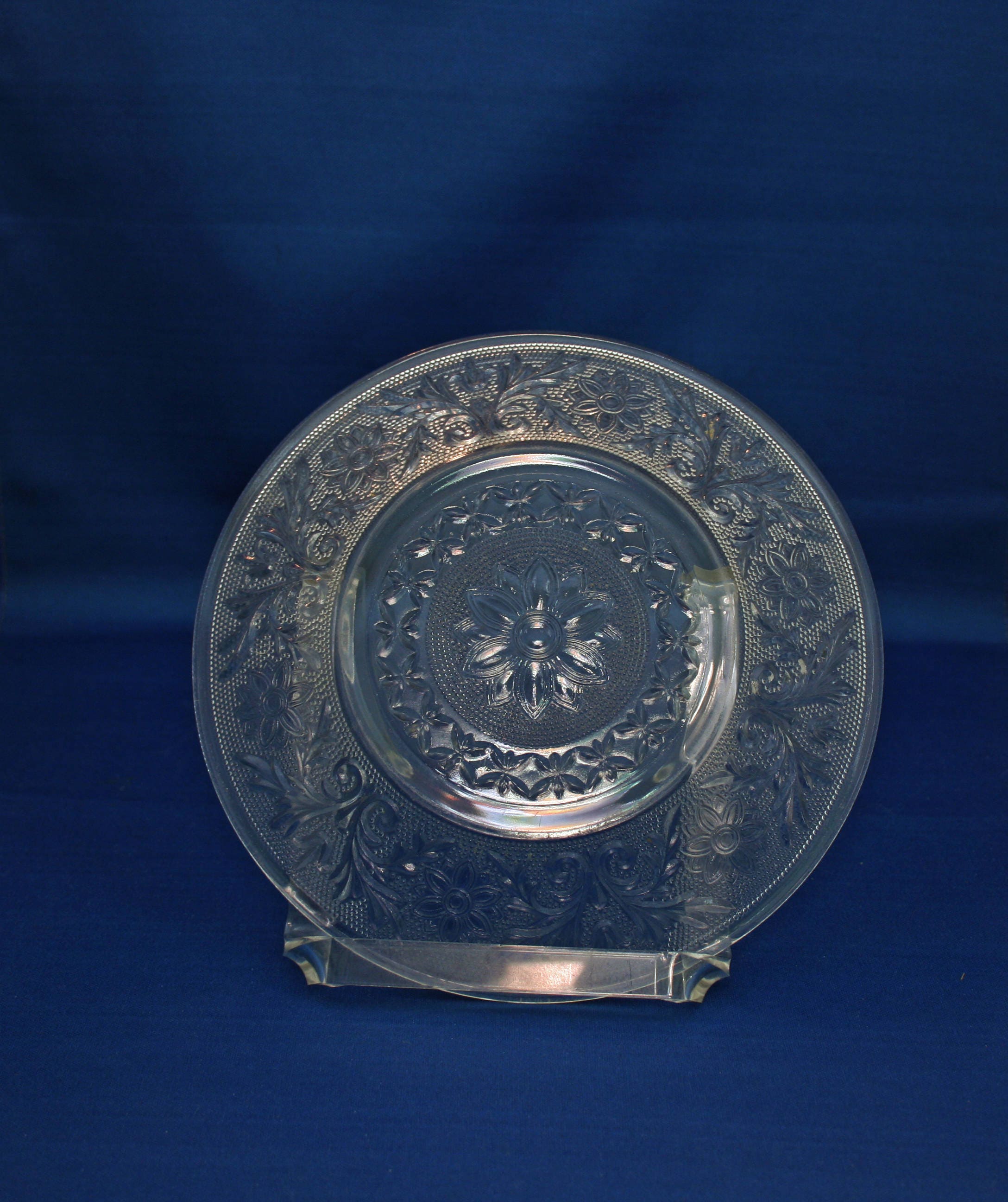 Vintage crystal dessert best sale plates