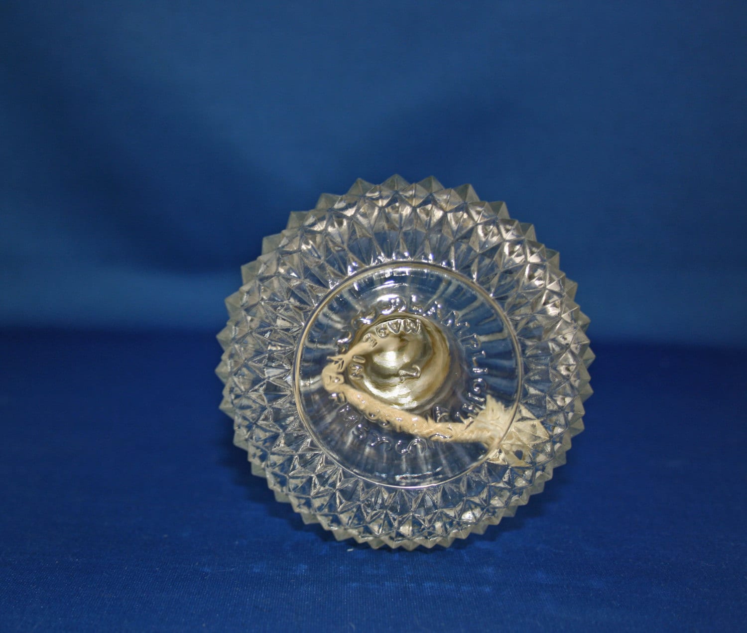 Vintage 9” Lamplight Farms 2 Clear Glass Accent Oil Lamp Made in Austria