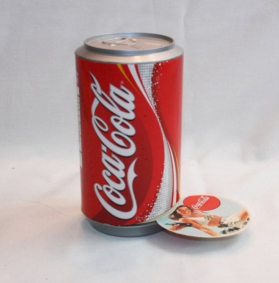 Vintage Coca Cola Dose geformter Untersetzer Spender, 4