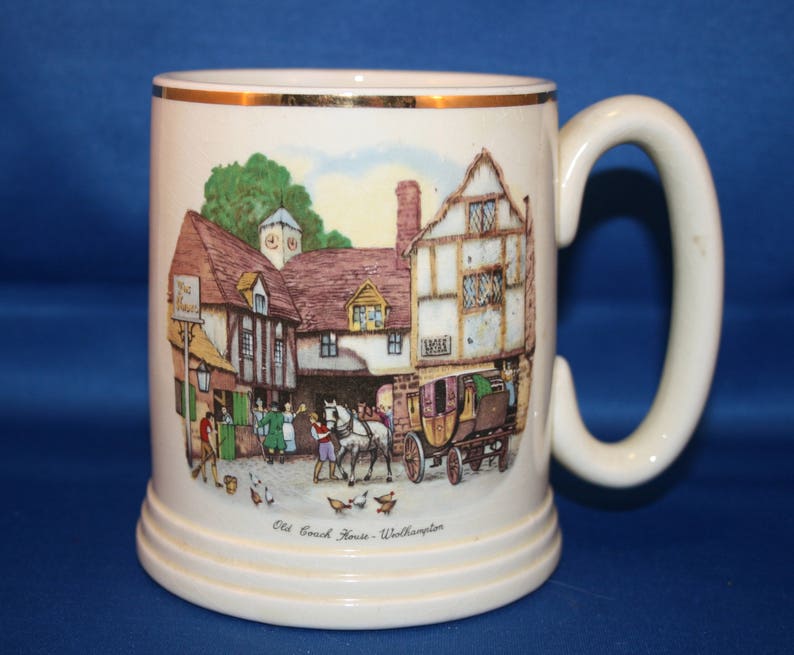 Vintage Lord Nelson Ware Cup Elijah Cotton Old Coach House Stout Ale Beer Tankard Coffee Mug Made in England image 10