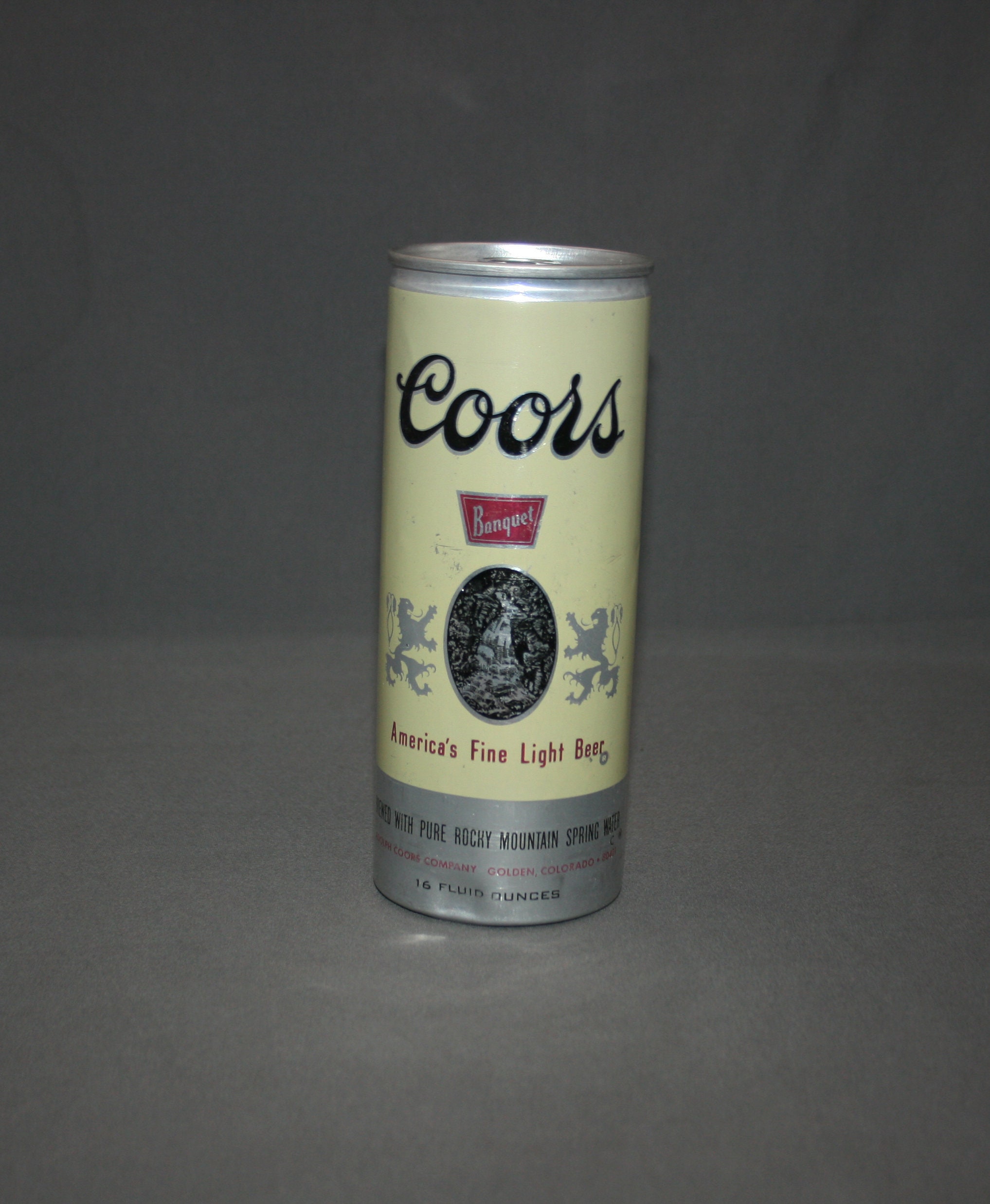Vintage Coors Beer Aluminum 16 Fl Oz Can Pull Tab Unopened & Empty