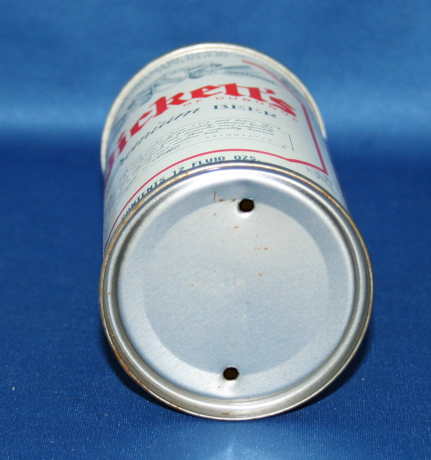 Vintage Pickett's Premium Beer Steel Can Pull Tab Unopened Dubuque Iowa