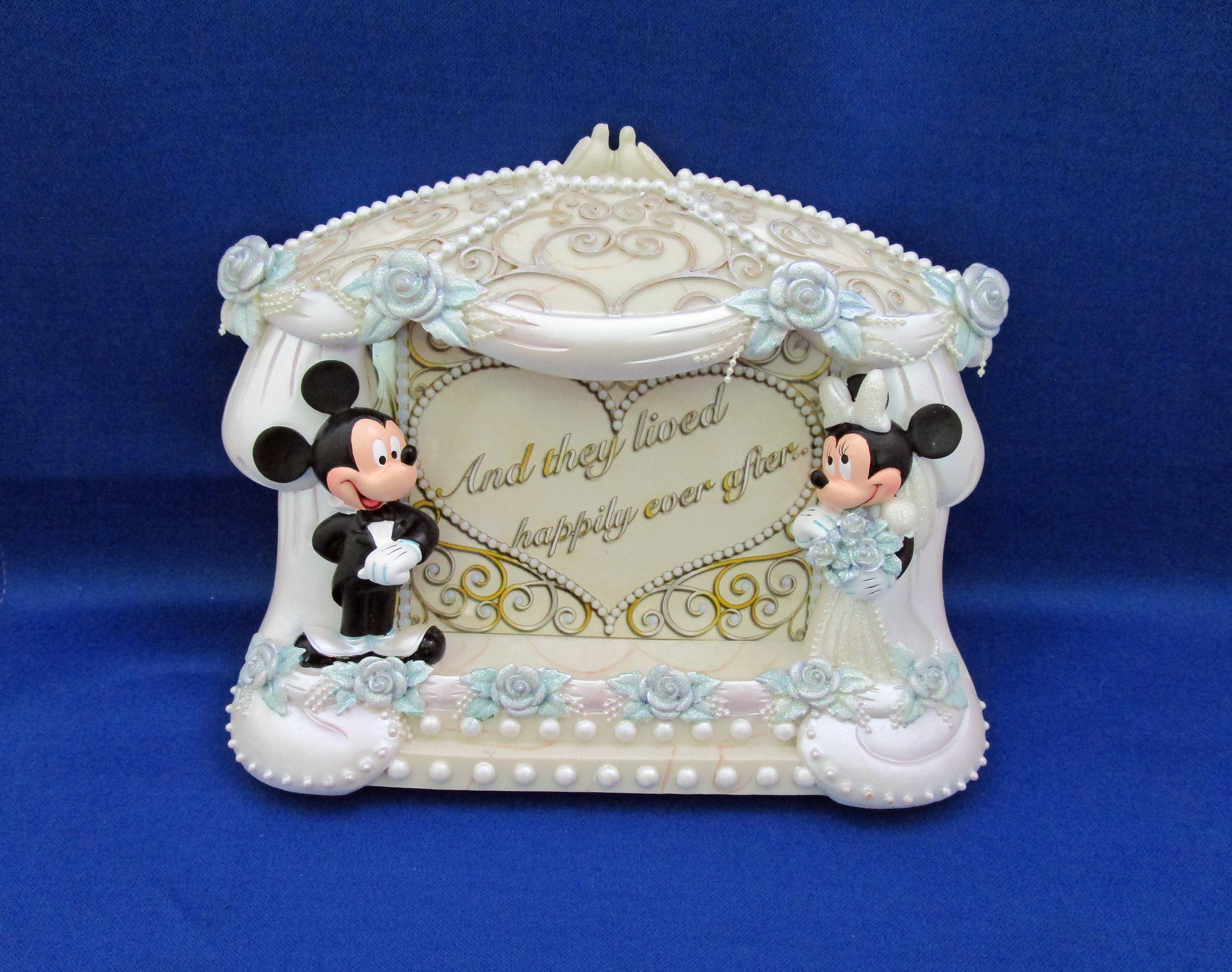 Personalised Hand Finished Classic Mickey & Minnie Wedding Engagement Frame Gift 