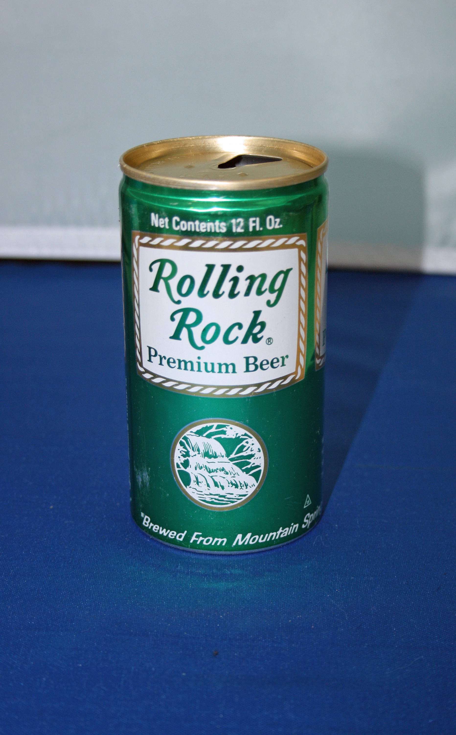 VINTAGE Rolling Rock Premium Beer Can Aluminum Pull Tab 12 Fl Oz Bar