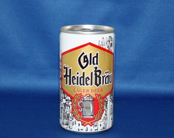 Vintage Old Heidel Brau Lager Beer Steel Can Walgreen Co Great Lakes Brewing Co Bar Memorabilia Barware Collectible Breweriana Advertisement