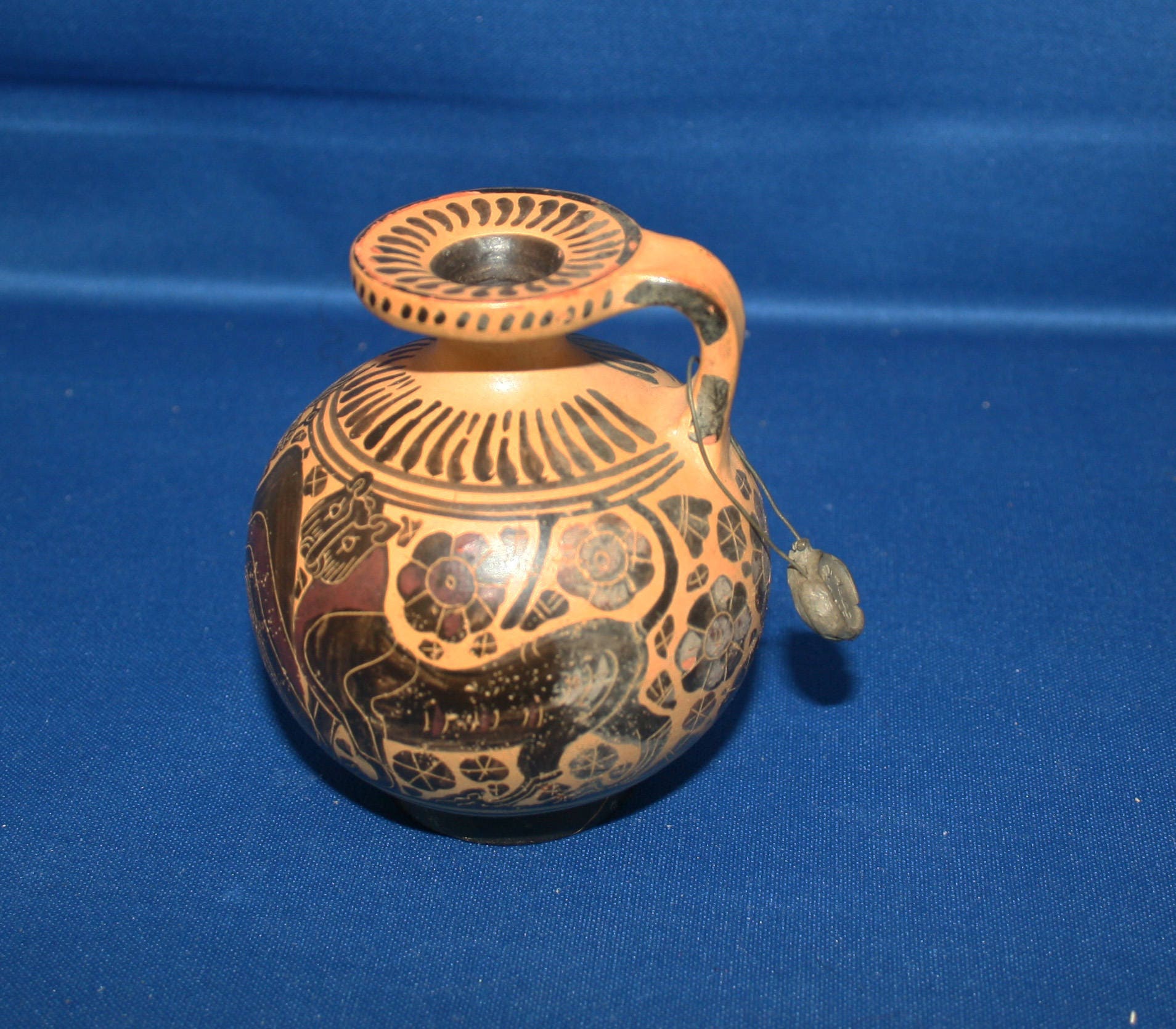 Vintage Handmade Greek Vase Museum Copy No 531/B 580 BC Ceramic Greek