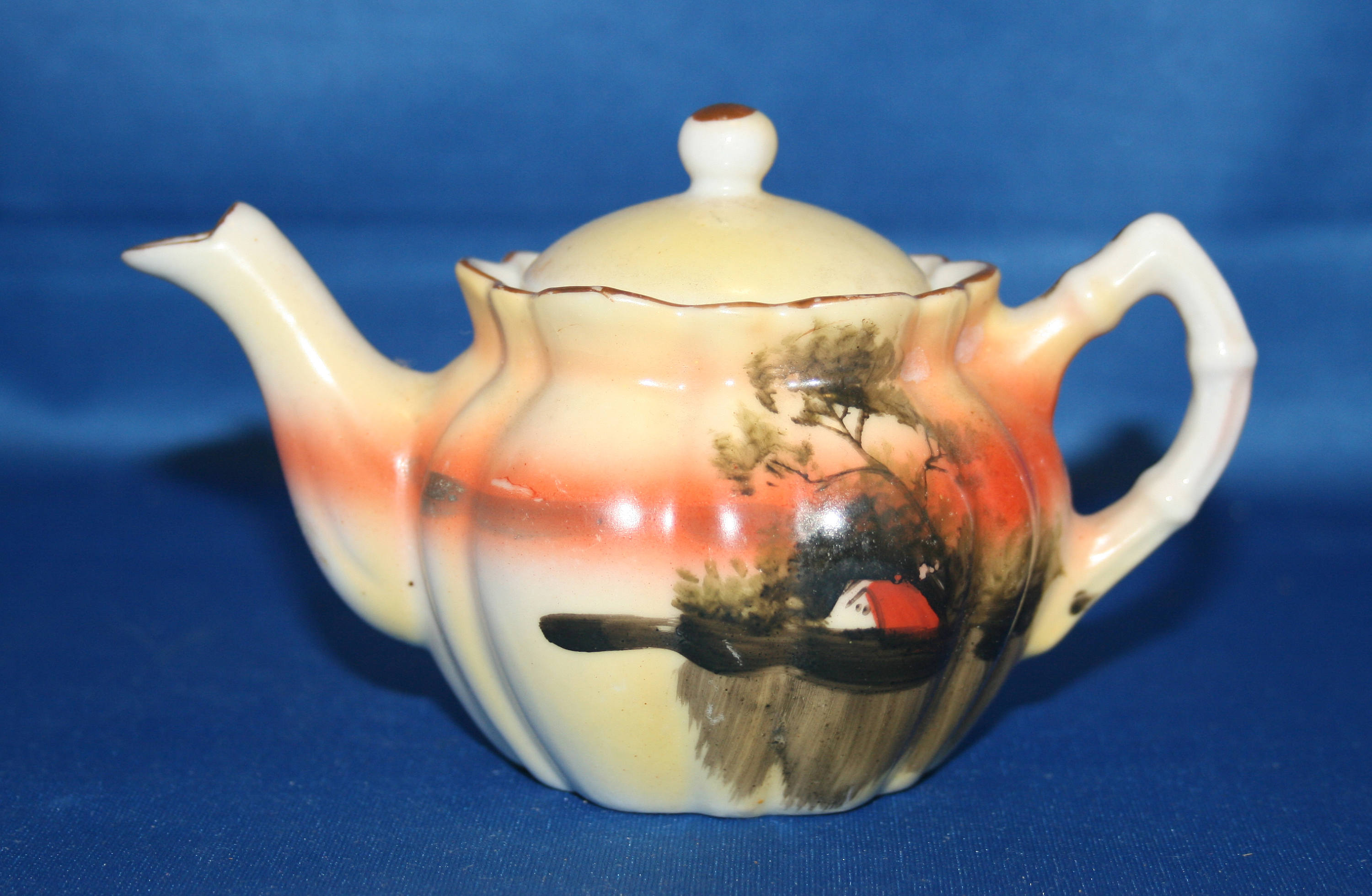 Vintage Miniature Teapot Hand Painted Porcelain Tea Pot Made in Japan