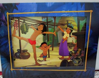 Vintage Disney Jungle Book 2 Commemorative Lithograph, Disney Store Exclusive, Printed in the USA Mowgli Baloo