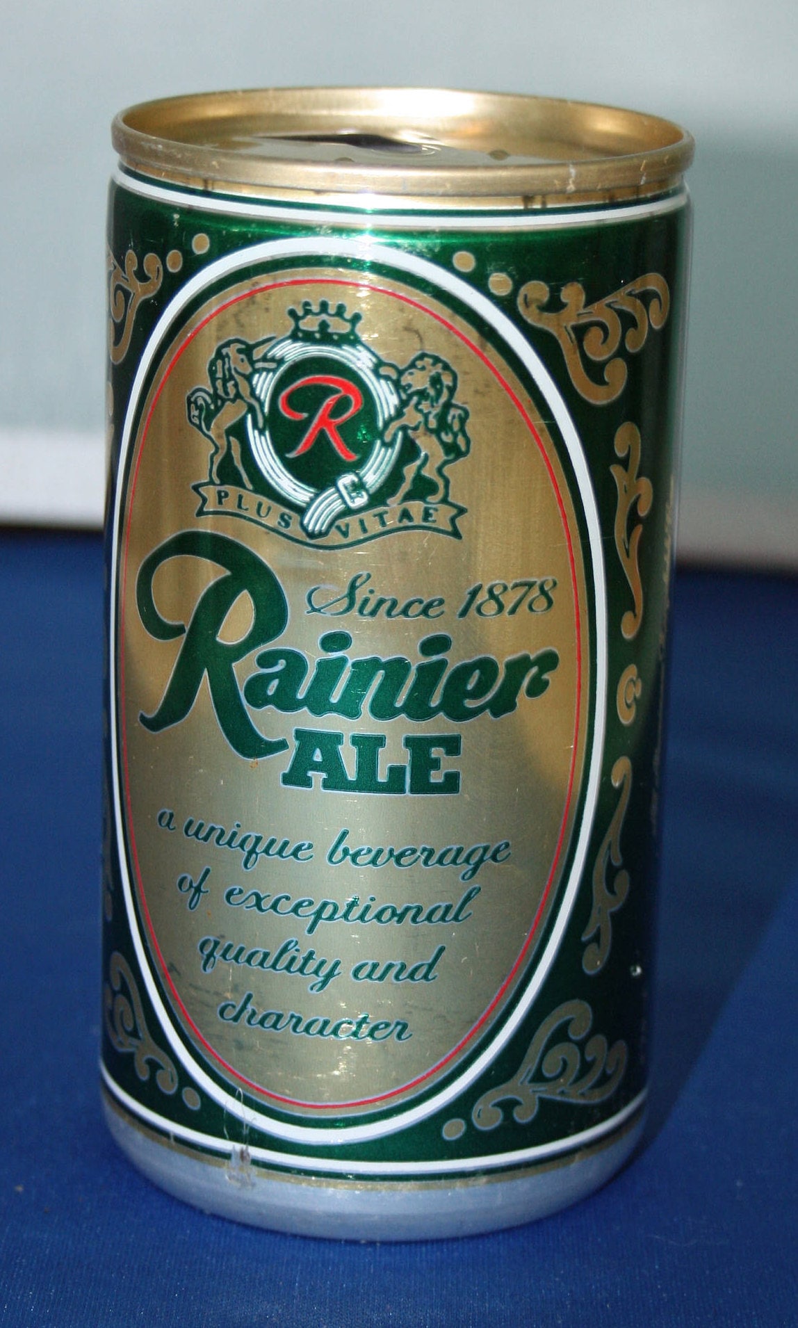 Vintage Rainier Ale Beer Can Aluminum Opened Pull Tab Rainier Brewing