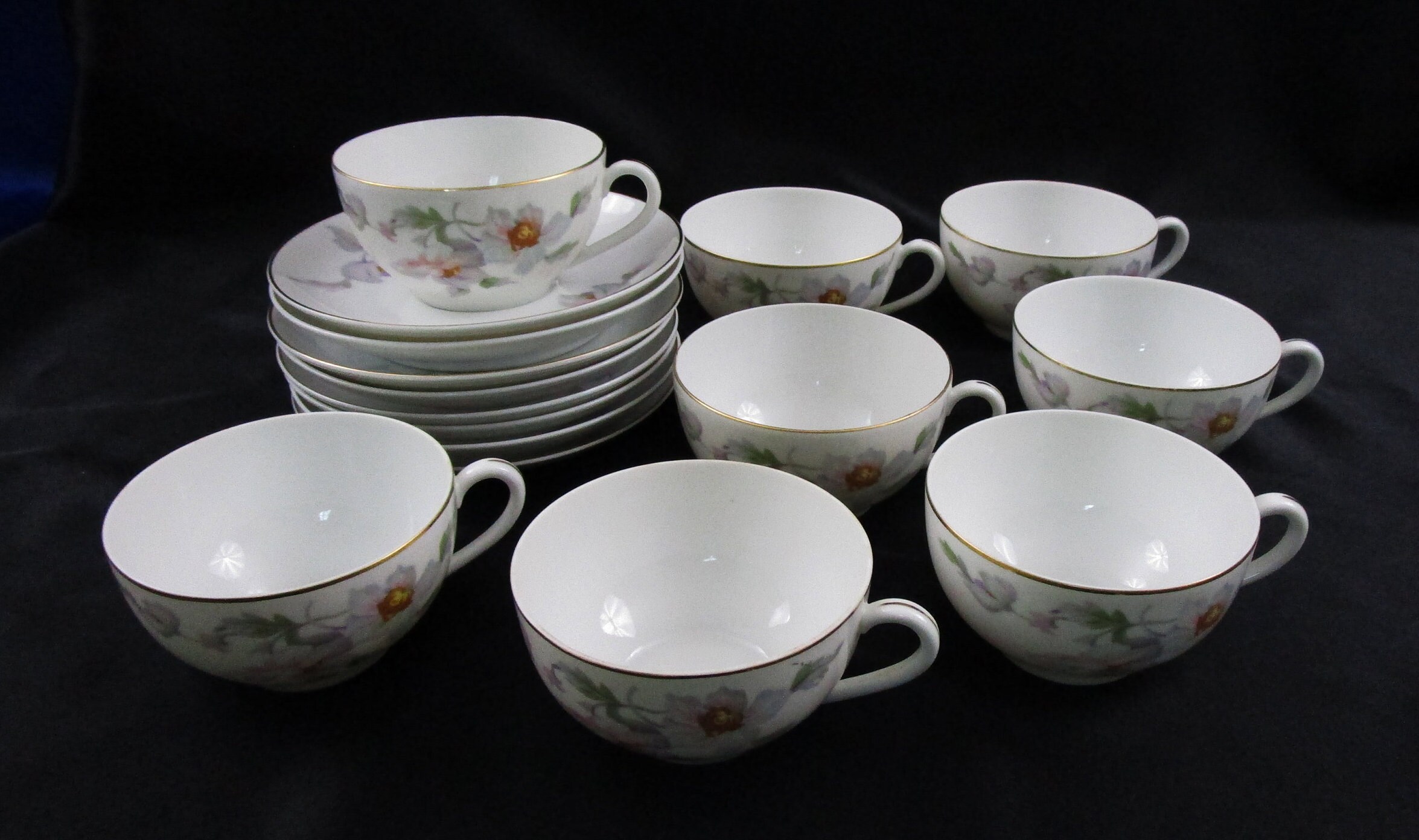 Antique TK Thun Teacup and Saucer Fine Bone China Tea Cup Set Etsy