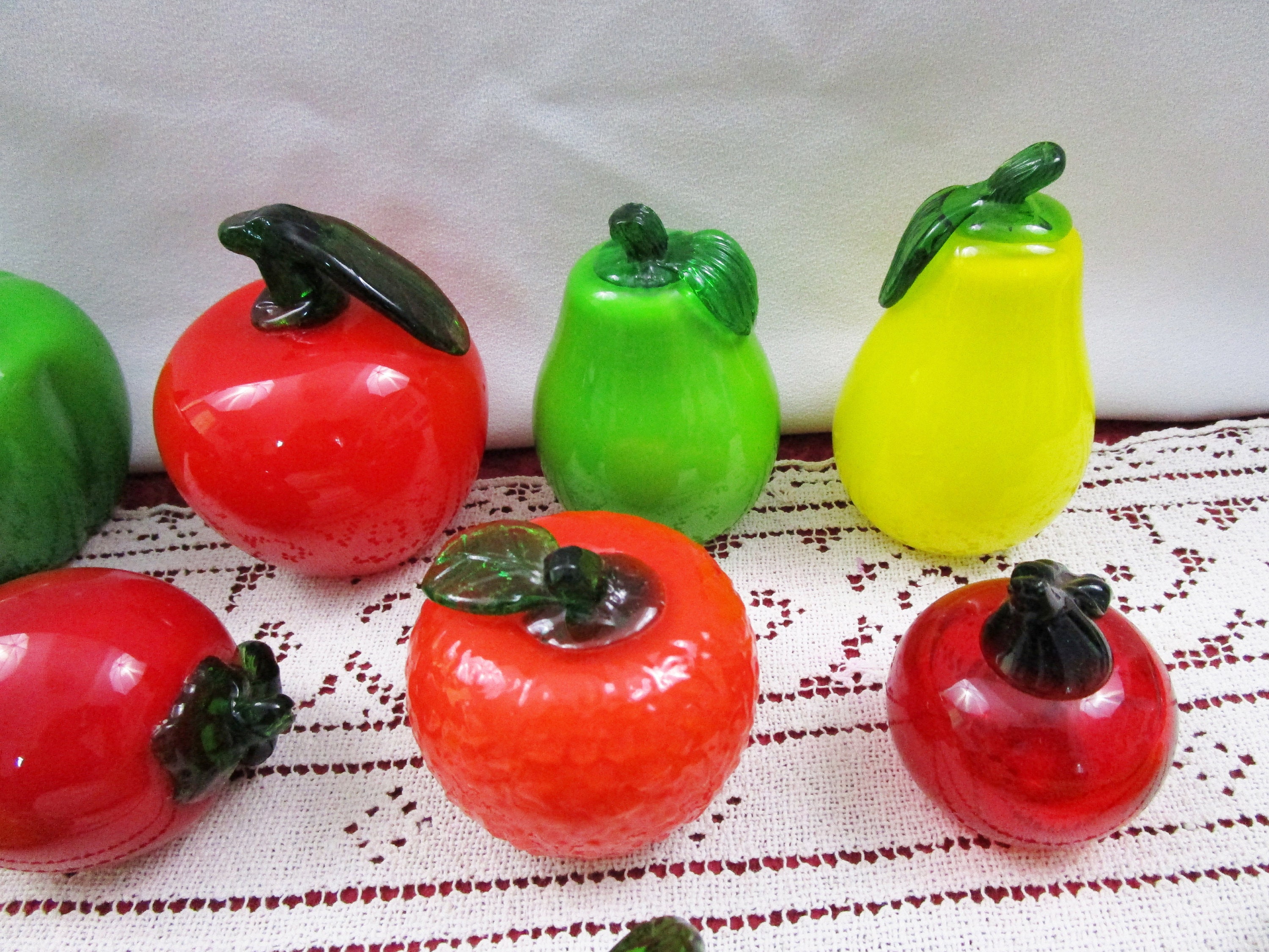 Vintage Art Glass Fruits and Vegetables 11 Pcs Hand Blown Etsy
