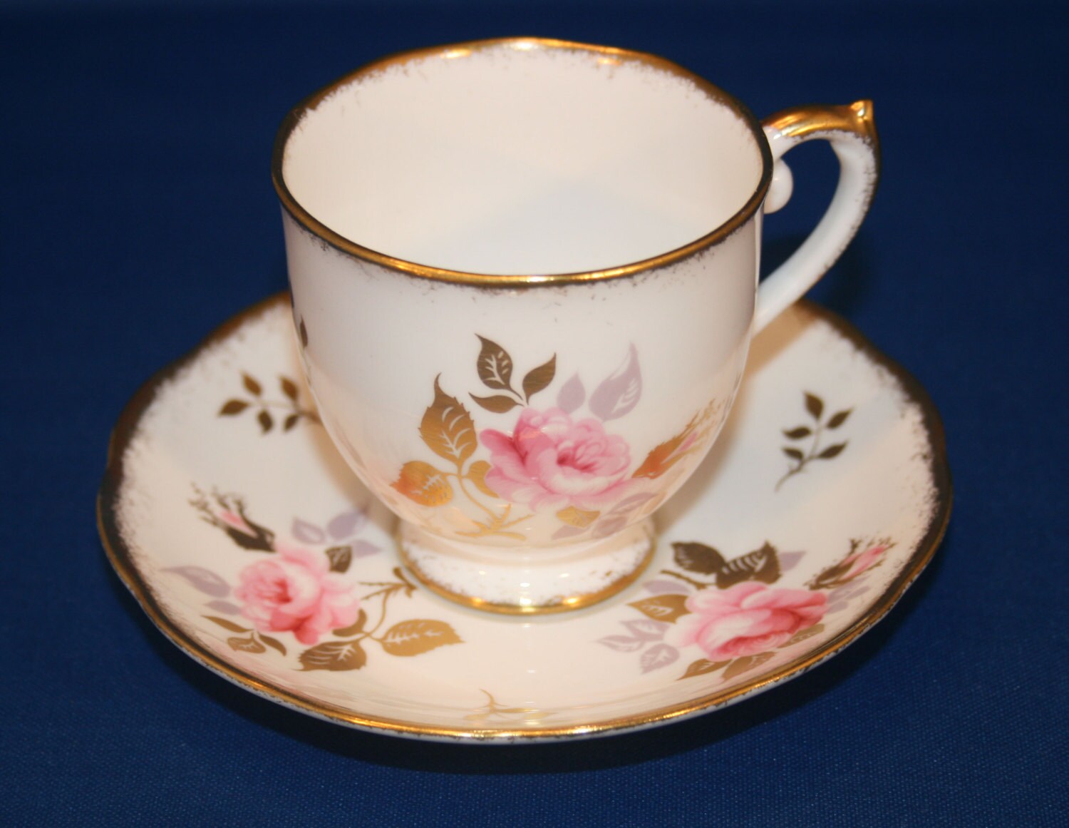 vintage espresso cups & saucers demitasse set, hand painted china